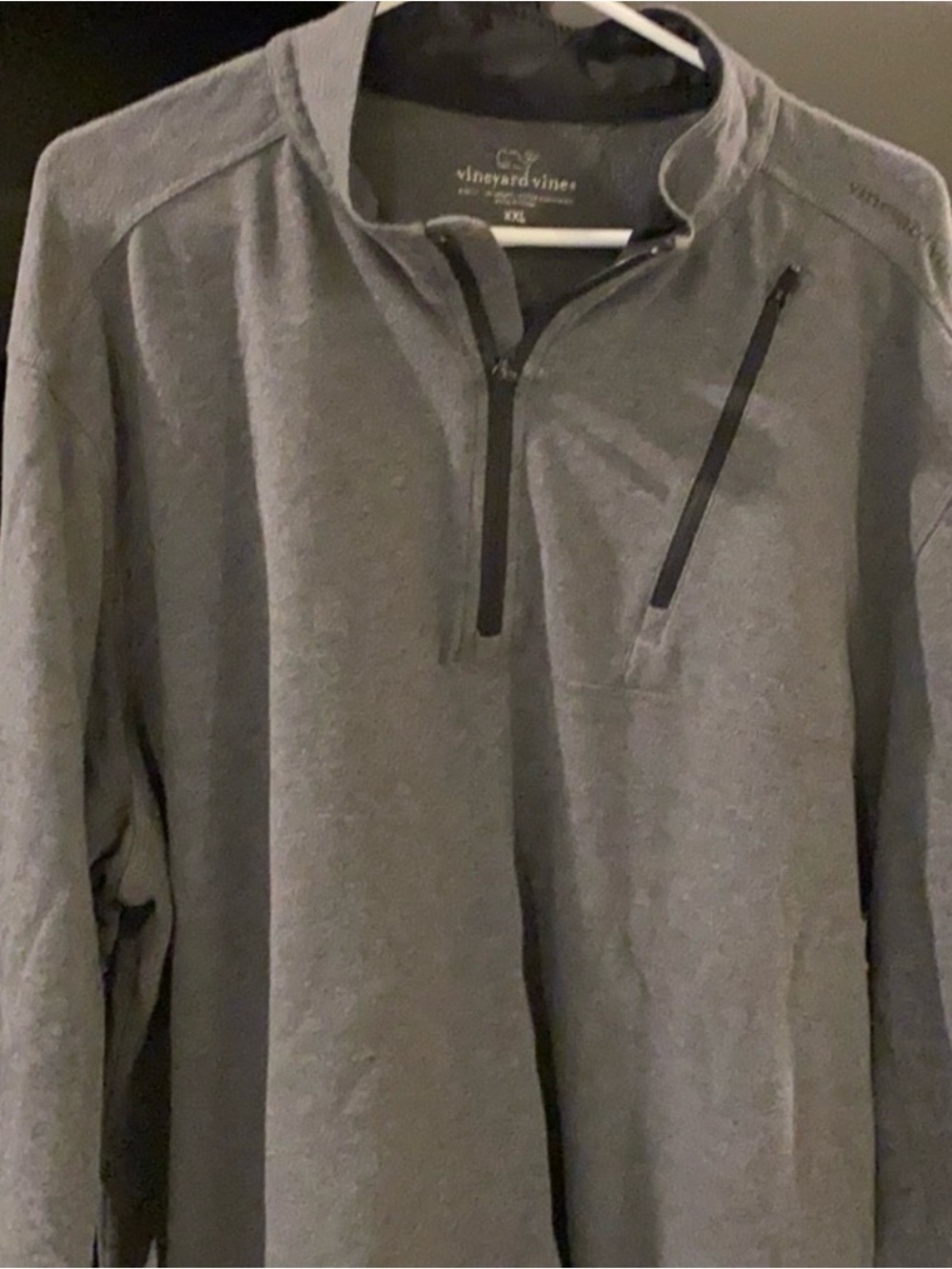 EUC! Mens Vineyard Vines Gray Quarter Zip Pullover Sweatshirt Sz XXL